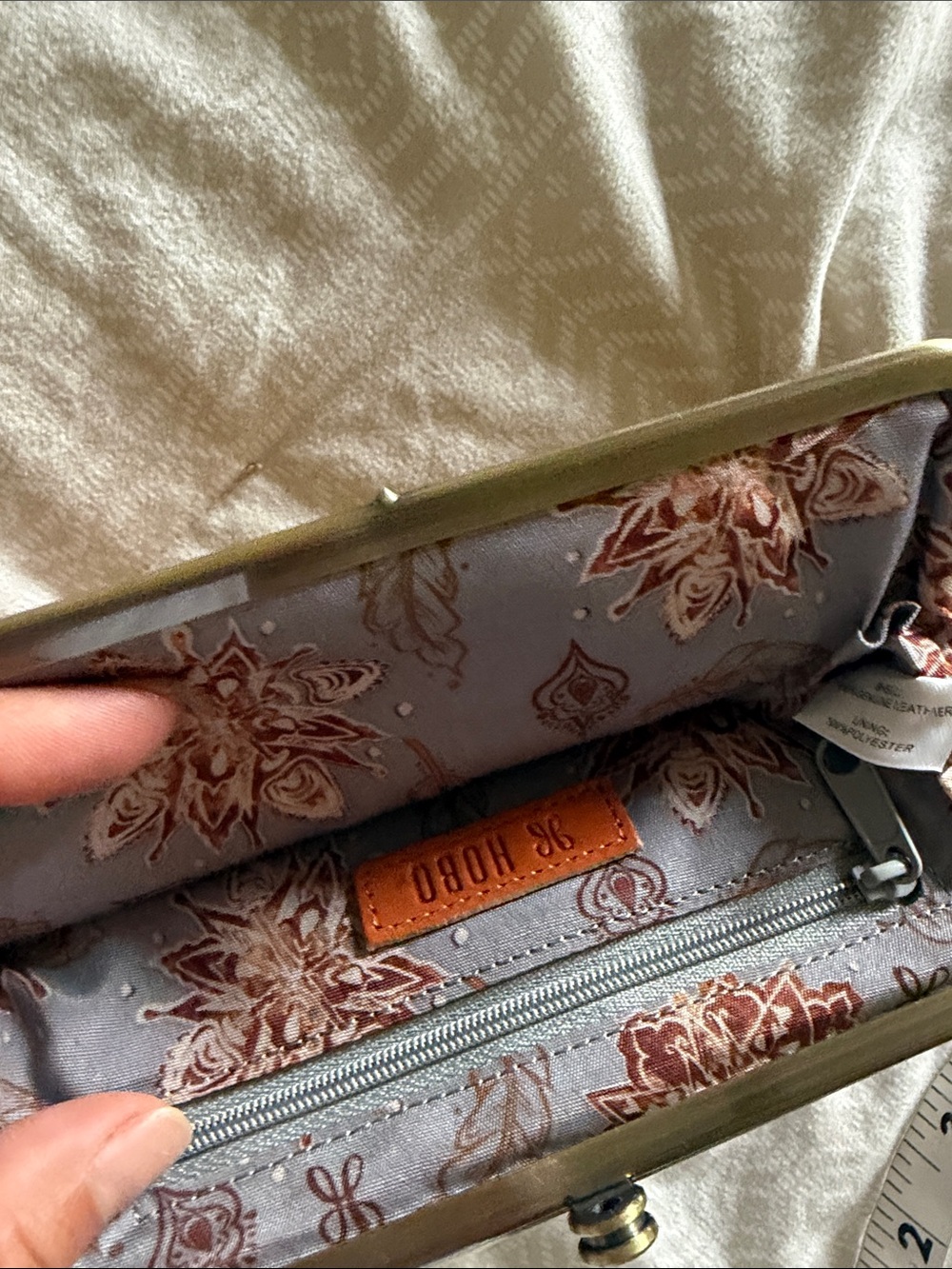 HOBO Gold Metallic Frame Clutch Wallet - Picture 5 of 13